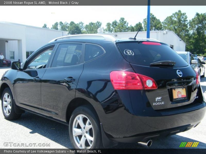 Wicked Black / Gray 2008 Nissan Rogue SL AWD