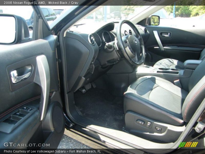 Wicked Black / Gray 2008 Nissan Rogue SL AWD