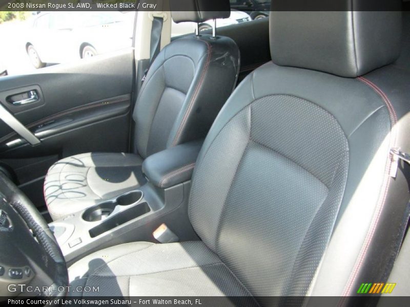 Wicked Black / Gray 2008 Nissan Rogue SL AWD