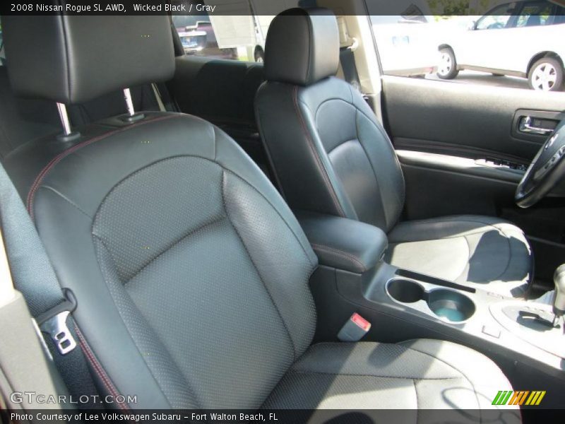 Wicked Black / Gray 2008 Nissan Rogue SL AWD