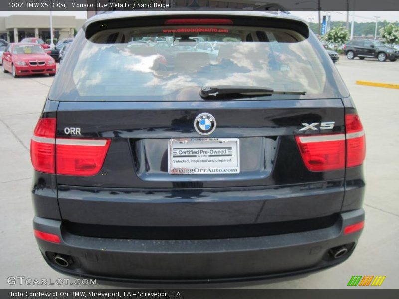 Monaco Blue Metallic / Sand Beige 2007 BMW X5 3.0si