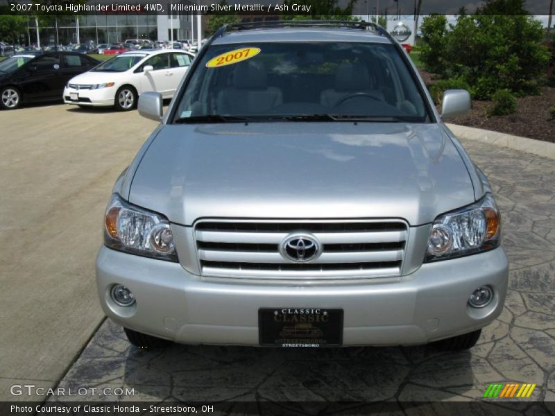Millenium Silver Metallic / Ash Gray 2007 Toyota Highlander Limited 4WD