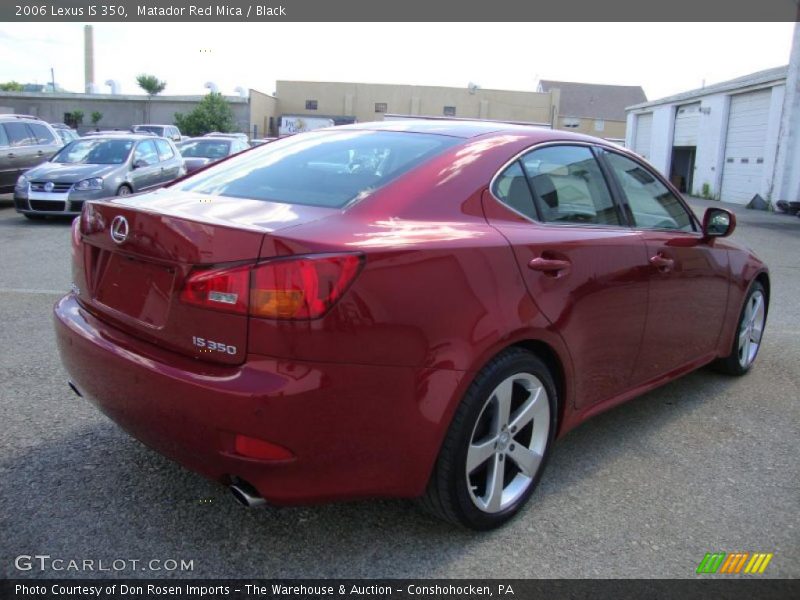 Matador Red Mica / Black 2006 Lexus IS 350