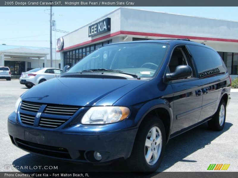 Midnight Blue Pearl / Medium Slate Gray 2005 Dodge Grand Caravan SXT