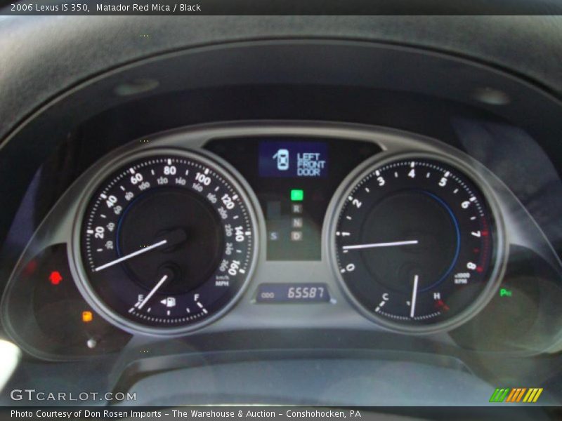 Matador Red Mica / Black 2006 Lexus IS 350