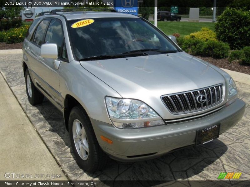 Millennium Silver Metallic / Black 2002 Lexus RX 300 AWD