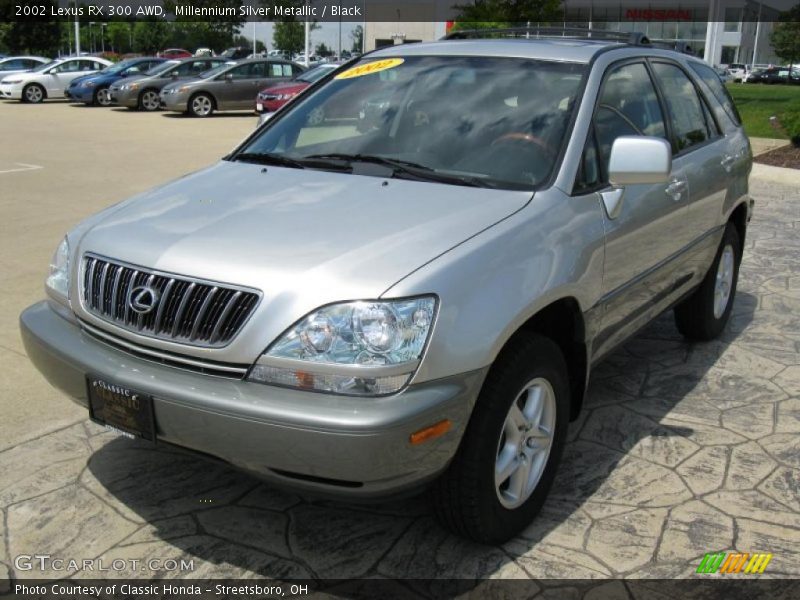 Millennium Silver Metallic / Black 2002 Lexus RX 300 AWD