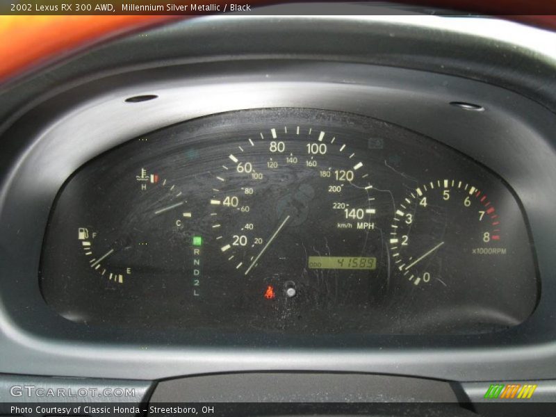 Millennium Silver Metallic / Black 2002 Lexus RX 300 AWD