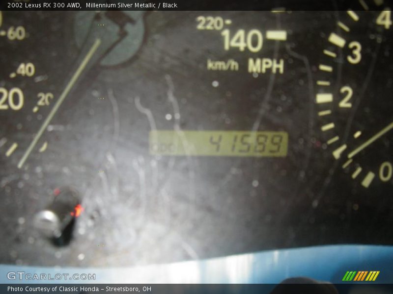 Millennium Silver Metallic / Black 2002 Lexus RX 300 AWD