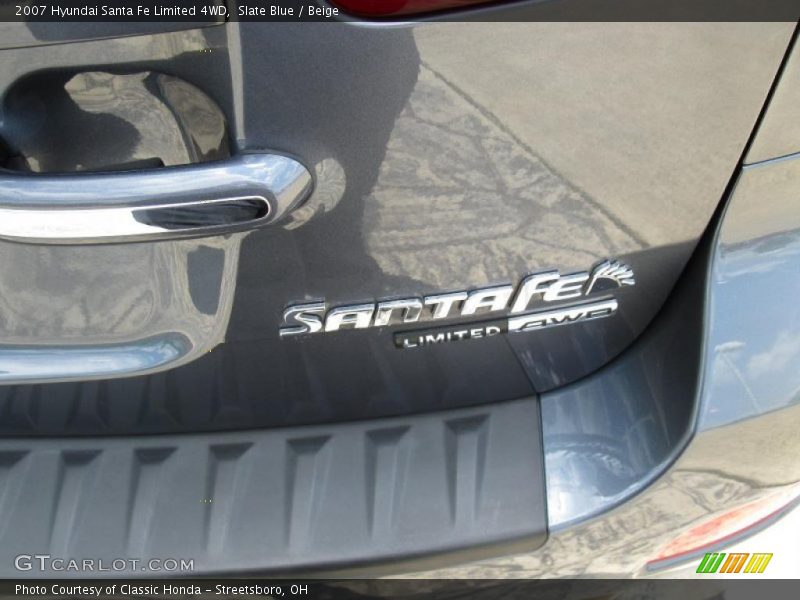 Slate Blue / Beige 2007 Hyundai Santa Fe Limited 4WD