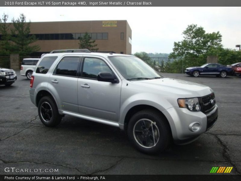 Ingot Silver Metallic / Charcoal Black 2010 Ford Escape XLT V6 Sport Package 4WD
