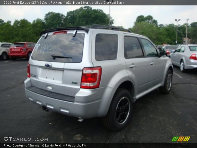 Ingot Silver Metallic / Charcoal Black 2010 Ford Escape XLT V6 Sport Package 4WD