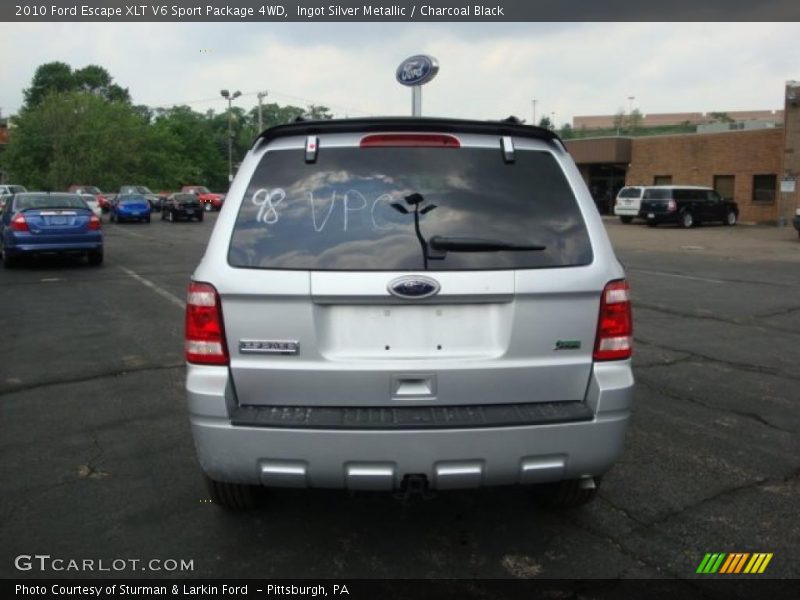 Ingot Silver Metallic / Charcoal Black 2010 Ford Escape XLT V6 Sport Package 4WD