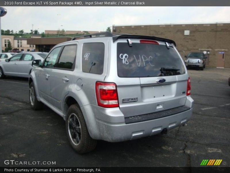 Ingot Silver Metallic / Charcoal Black 2010 Ford Escape XLT V6 Sport Package 4WD
