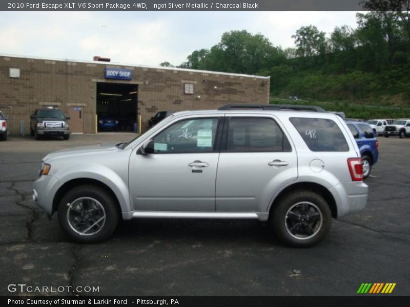 Ingot Silver Metallic / Charcoal Black 2010 Ford Escape XLT V6 Sport Package 4WD