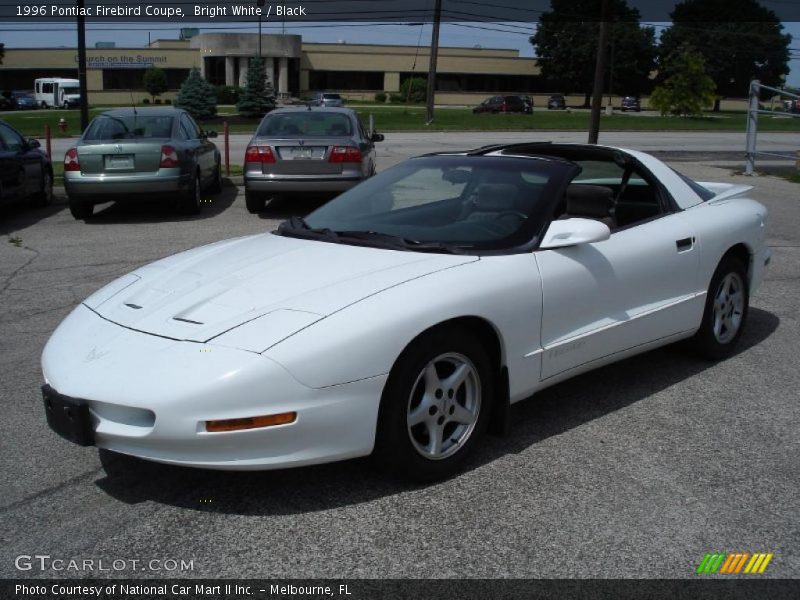 Bright White / Black 1996 Pontiac Firebird Coupe