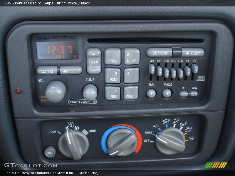 Bright White / Black 1996 Pontiac Firebird Coupe