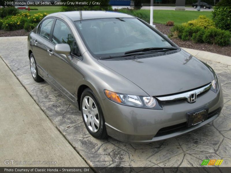 Galaxy Gray Metallic / Gray 2008 Honda Civic LX Sedan