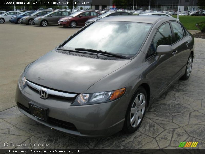 Galaxy Gray Metallic / Gray 2008 Honda Civic LX Sedan