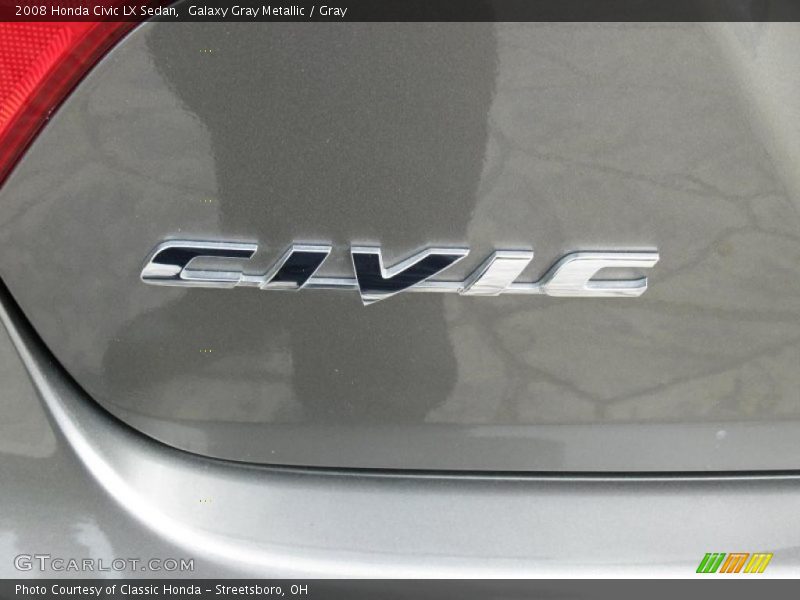Galaxy Gray Metallic / Gray 2008 Honda Civic LX Sedan