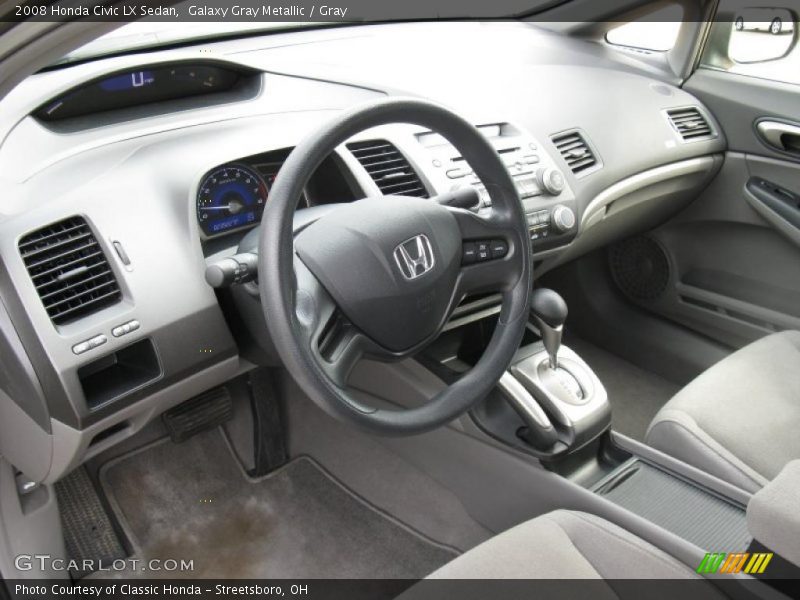 Galaxy Gray Metallic / Gray 2008 Honda Civic LX Sedan