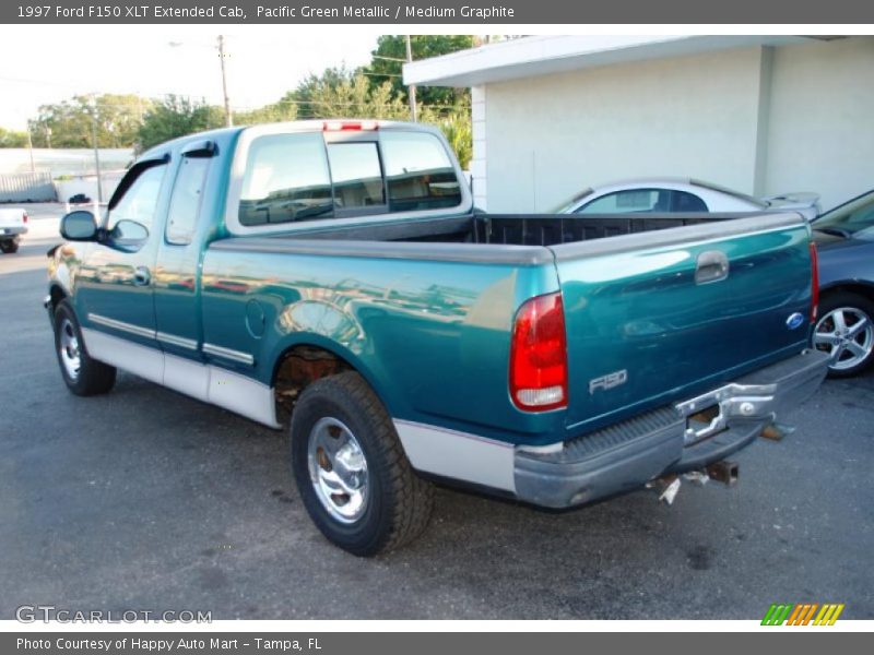 Pacific Green Metallic / Medium Graphite 1997 Ford F150 XLT Extended Cab