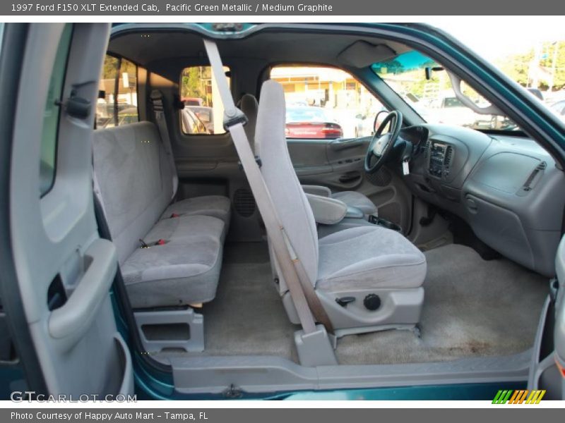 Pacific Green Metallic / Medium Graphite 1997 Ford F150 XLT Extended Cab