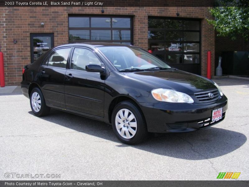 Black Sand Pearl / Light Gray 2003 Toyota Corolla LE