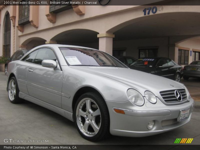 Brilliant Silver Metallic / Charcoal 2001 Mercedes-Benz CL 600