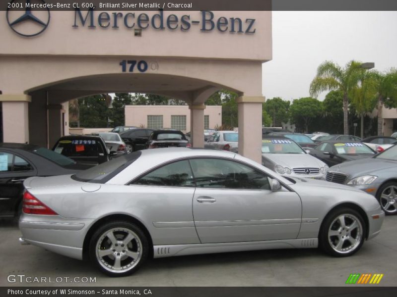 Brilliant Silver Metallic / Charcoal 2001 Mercedes-Benz CL 600