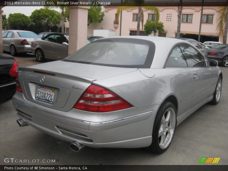 Brilliant Silver Metallic / Charcoal 2001 Mercedes-Benz CL 600