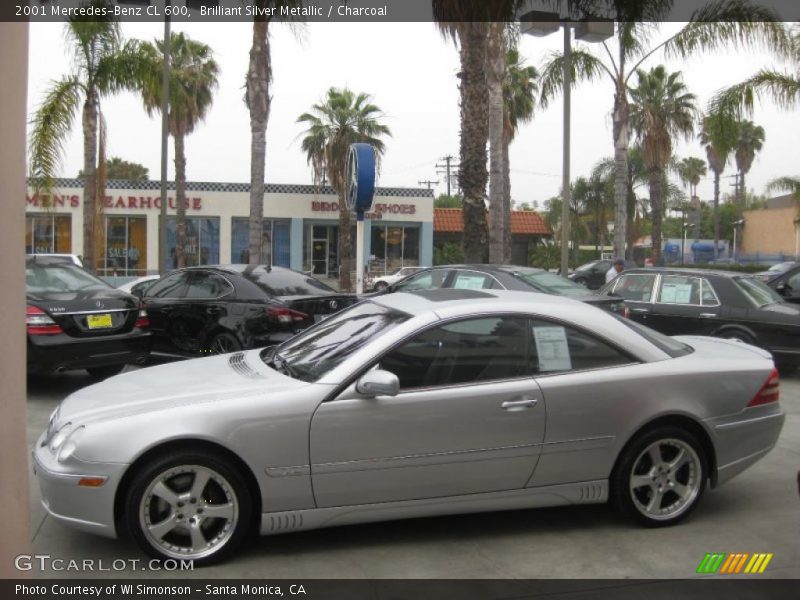 Brilliant Silver Metallic / Charcoal 2001 Mercedes-Benz CL 600