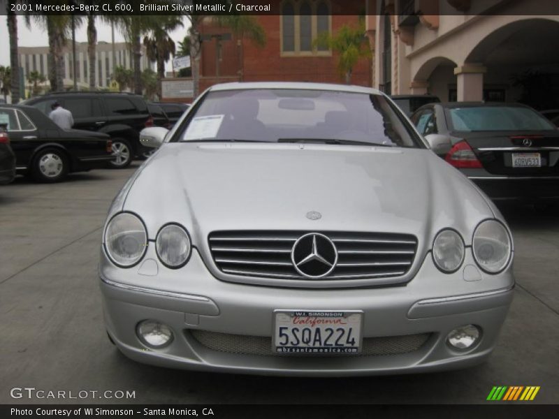 Brilliant Silver Metallic / Charcoal 2001 Mercedes-Benz CL 600