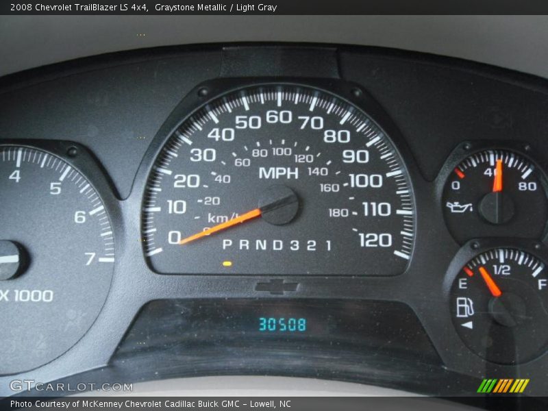 Graystone Metallic / Light Gray 2008 Chevrolet TrailBlazer LS 4x4