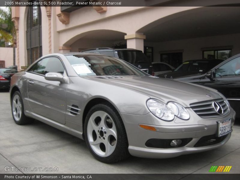 Pewter Metallic / Charcoal 2005 Mercedes-Benz SL 500 Roadster