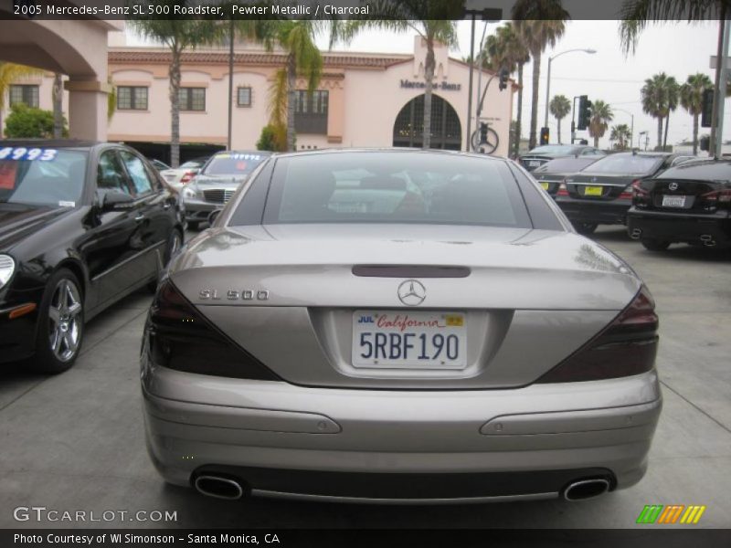 Pewter Metallic / Charcoal 2005 Mercedes-Benz SL 500 Roadster