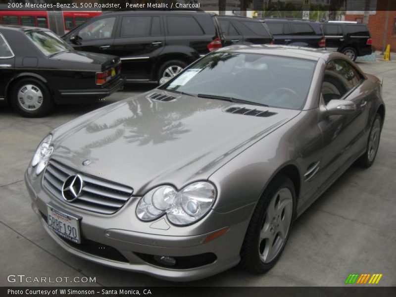 Pewter Metallic / Charcoal 2005 Mercedes-Benz SL 500 Roadster