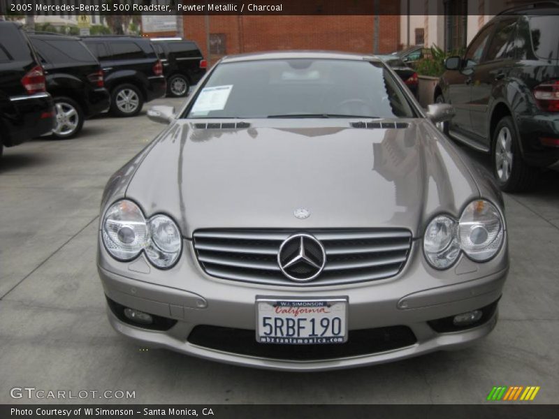 Pewter Metallic / Charcoal 2005 Mercedes-Benz SL 500 Roadster