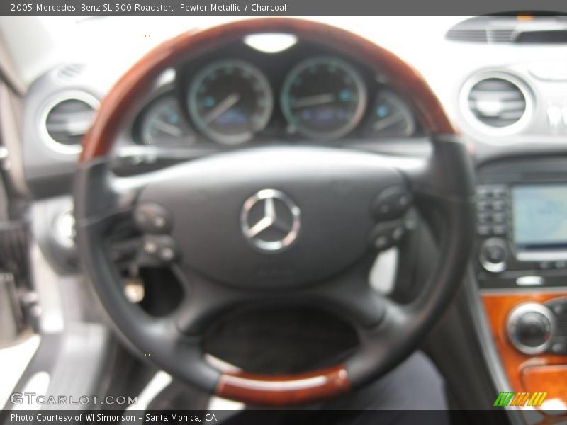 Pewter Metallic / Charcoal 2005 Mercedes-Benz SL 500 Roadster
