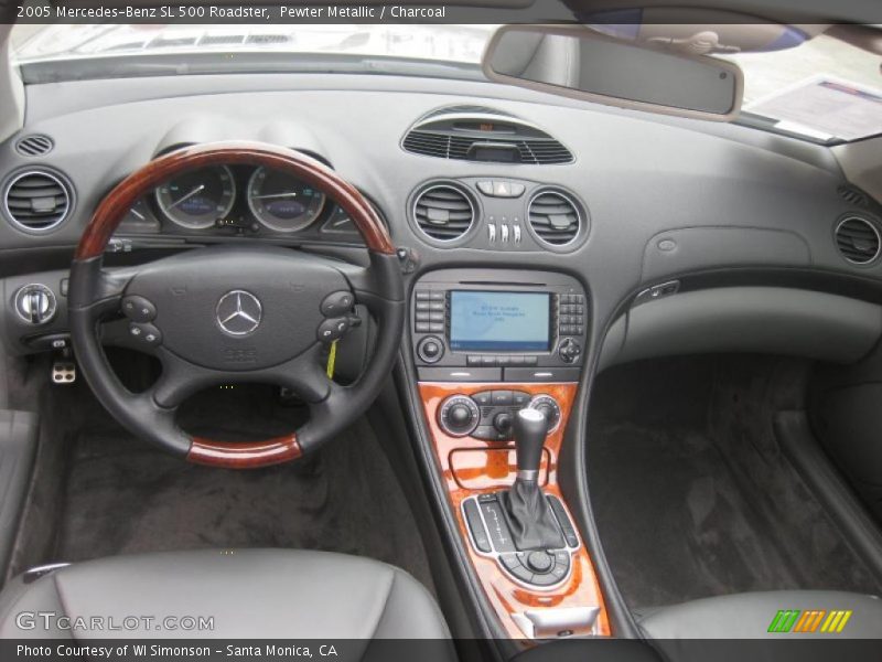 Pewter Metallic / Charcoal 2005 Mercedes-Benz SL 500 Roadster