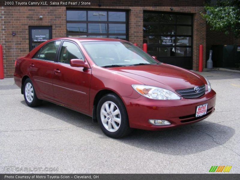 Salsa Red Pearl / Stone 2003 Toyota Camry XLE
