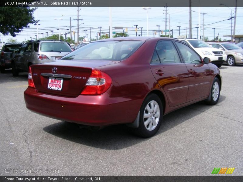 Salsa Red Pearl / Stone 2003 Toyota Camry XLE
