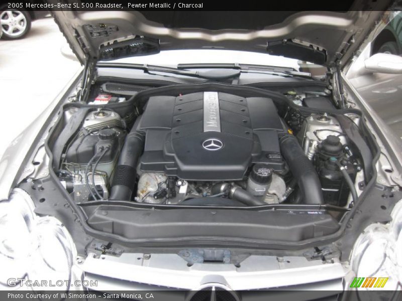 Pewter Metallic / Charcoal 2005 Mercedes-Benz SL 500 Roadster