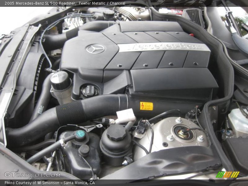 Pewter Metallic / Charcoal 2005 Mercedes-Benz SL 500 Roadster