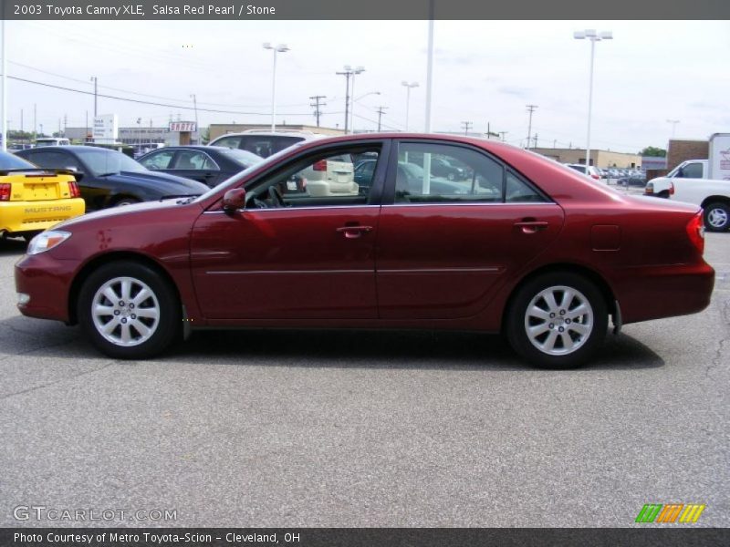 Salsa Red Pearl / Stone 2003 Toyota Camry XLE