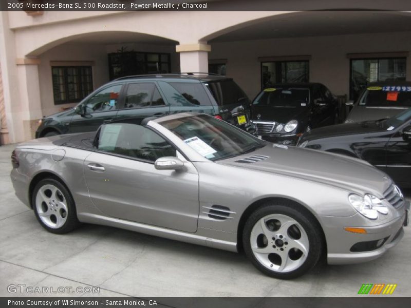 Pewter Metallic / Charcoal 2005 Mercedes-Benz SL 500 Roadster