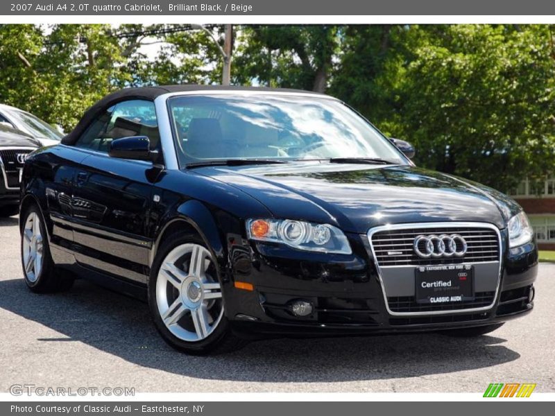 Brilliant Black / Beige 2007 Audi A4 2.0T quattro Cabriolet