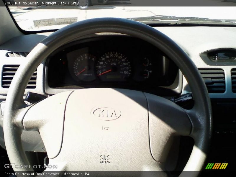 Midnight Black / Gray 2005 Kia Rio Sedan