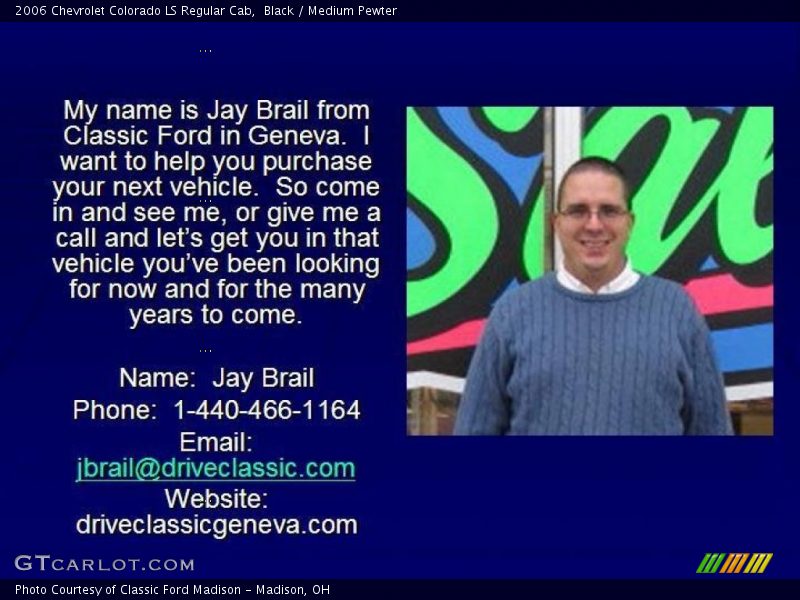 Black / Medium Pewter 2006 Chevrolet Colorado LS Regular Cab