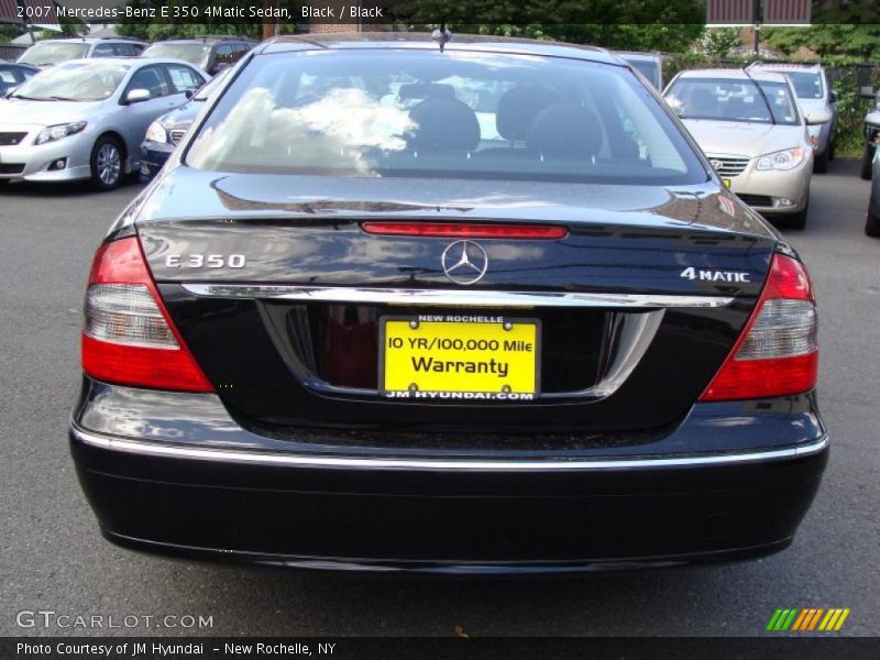 Black / Black 2007 Mercedes-Benz E 350 4Matic Sedan